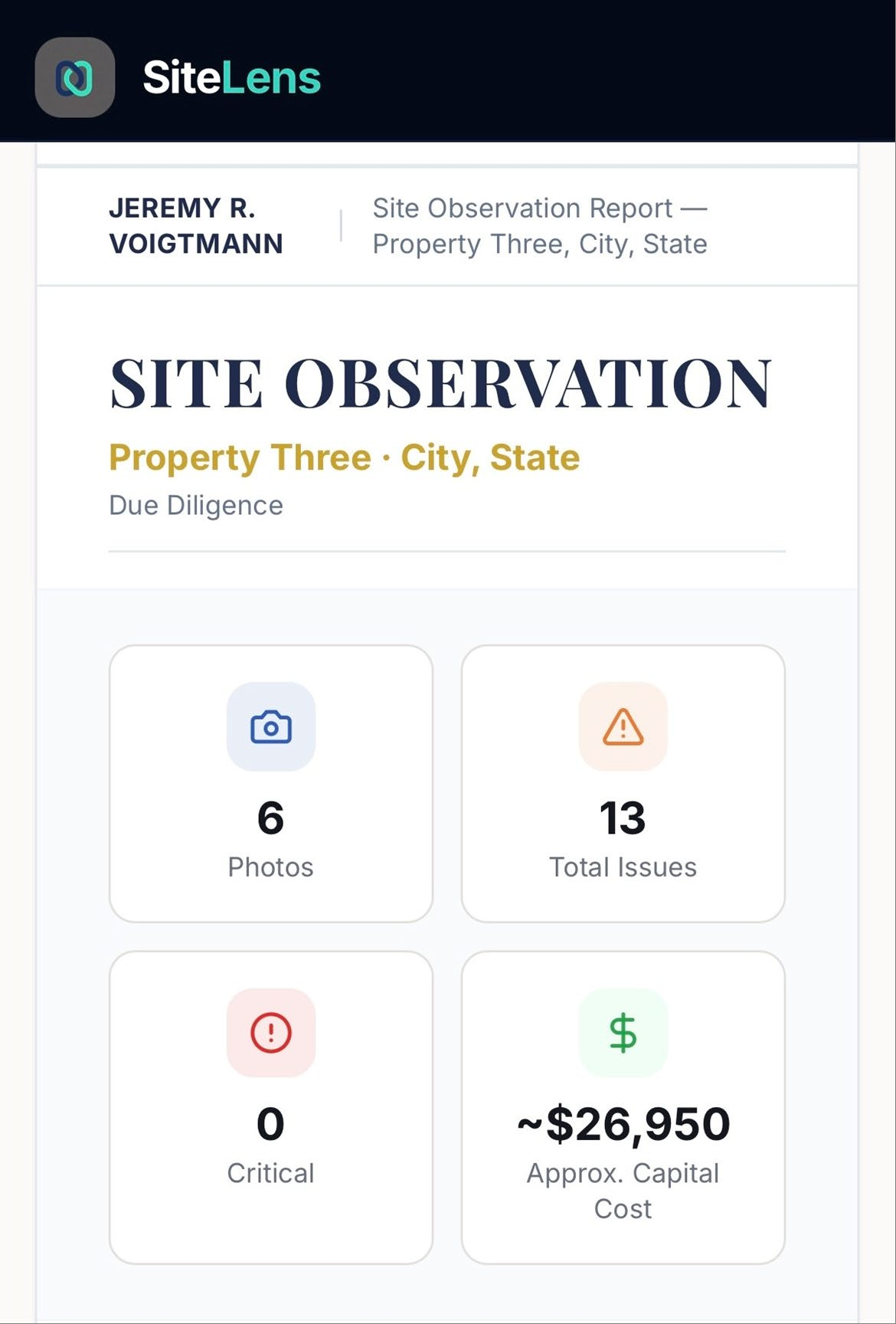Inspection report